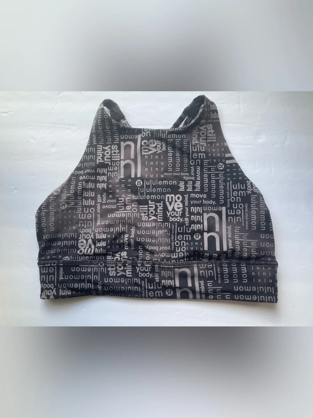 Lululemon Energy High-Neck Longline Bra *Medium Support, B–D Cups Size 12 Logo